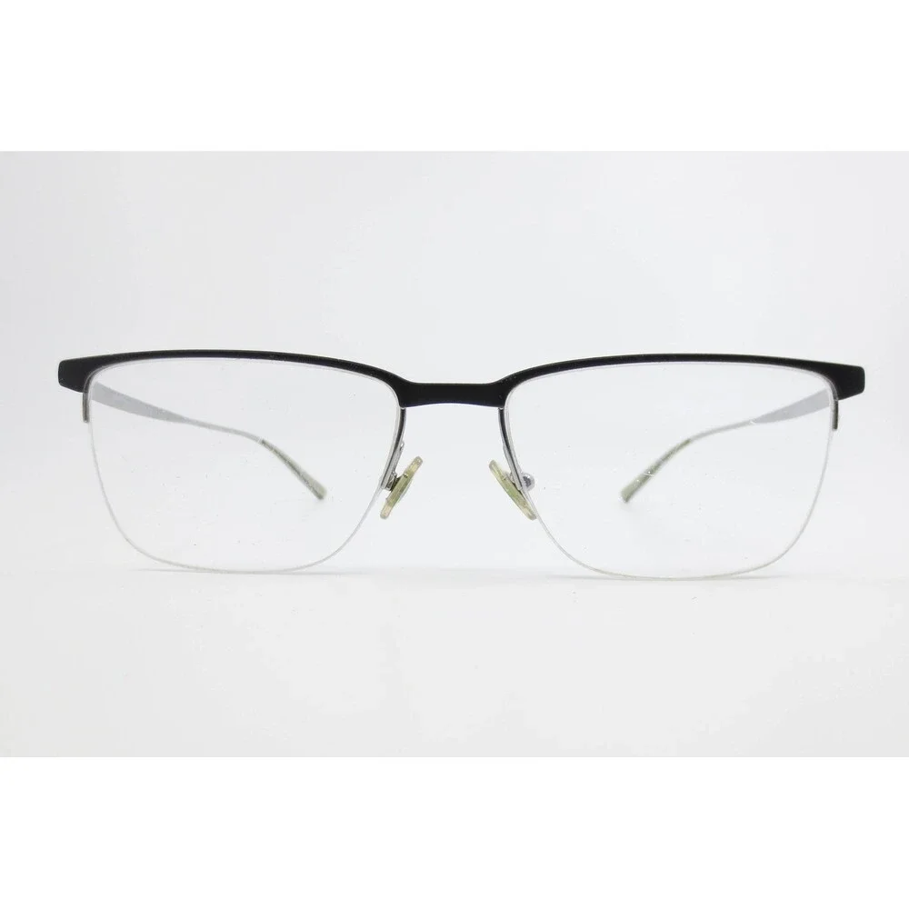Brooks Brothers BB 1061 1637 Black Silver Semi Rimless Eyeglasses 55-17-145